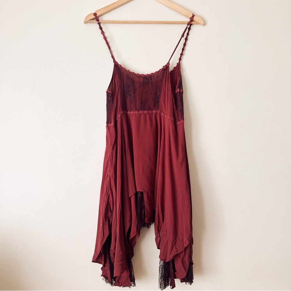 VERY RARE Free People Lace Trim Mini Slip Dress - size XS - Picture 3 of 9